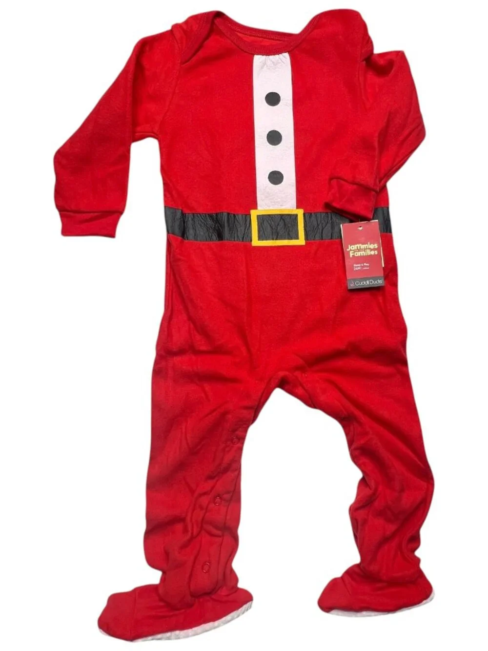 NWT Cuddl Duds Santa Claus Footed Pajamas Romper Footie 24M Sleep and Play
